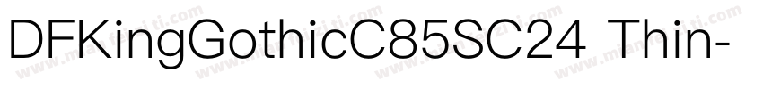 DFKingGothicC85SC24 Thin字体转换